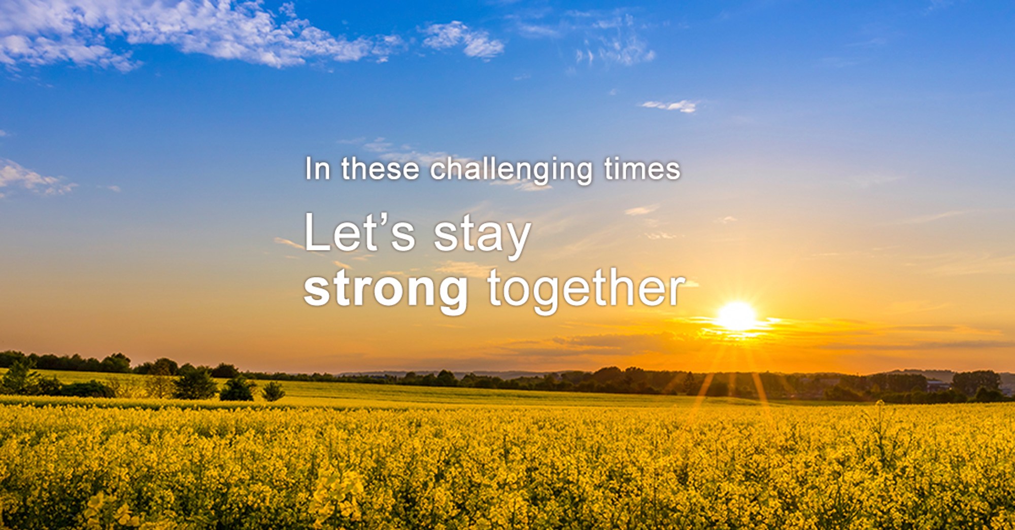 Let's stay strong together